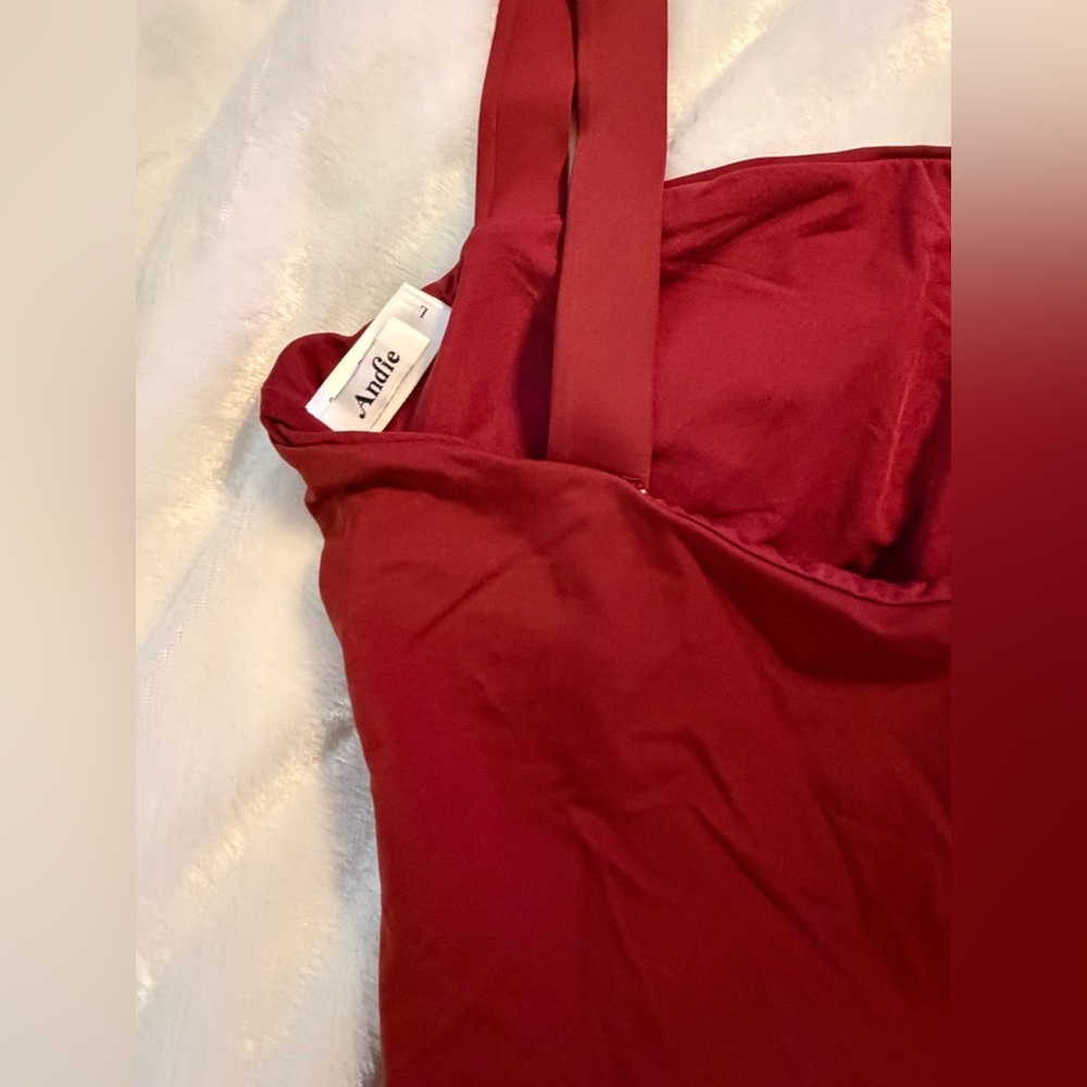 Andie’s Elegant Burgundy One-Piece Swimsuit - Picture 5 of 6
